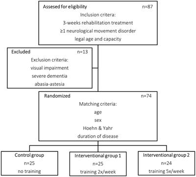 Functional improvement of patients with Parkinson syndromes using a rehabilitation training software